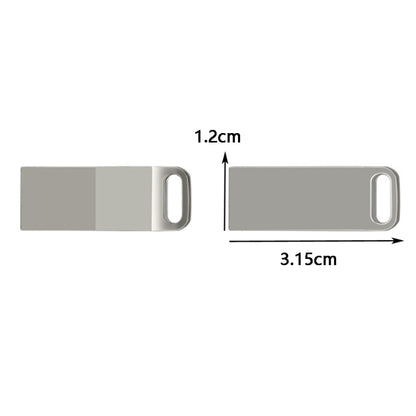 JHQG1 Step Shape Metal High Speed USB Flash Drives, Capacity: 32GB(Silver Gray) - USB Flash Drives by buy2fix | Online Shopping UK | buy2fix