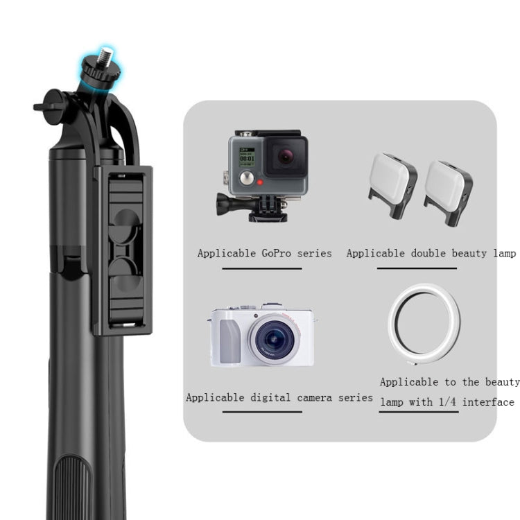 Wireless Bluetooth Selfie Stick Live Telescopic Bracket, Specification: Q05S (Black With Fill Light) - Consumer Electronics by buy2fix | Online Shopping UK | buy2fix