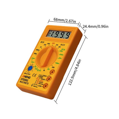 2 PCS ANENG DT830G Portable Digital Multimeter(Yellow) - Consumer Electronics by ANENG | Online Shopping UK | buy2fix