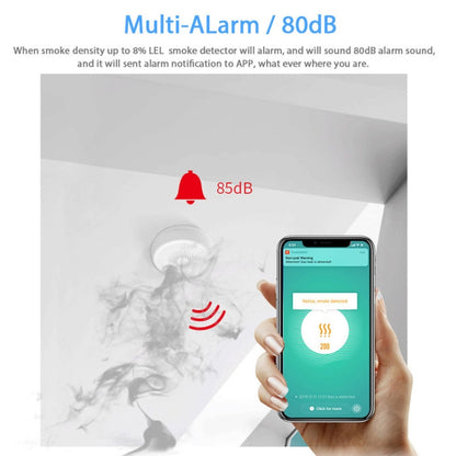 ZB-SMK-1 Smart Wireless Smoke Detector - Smoke Gas Detector by buy2fix | Online Shopping UK | buy2fix