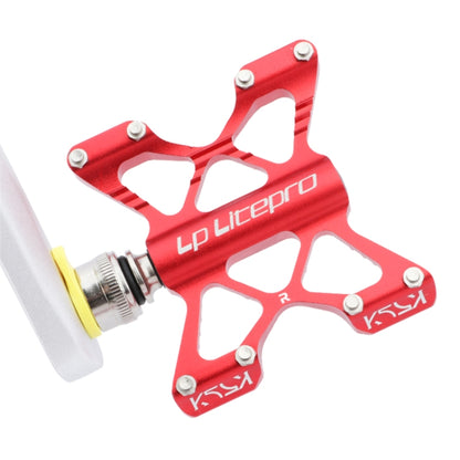 LP LitePro K5 Folding Bkie Aluminum Alloy Bearin Pedals(Silver) - Pedals by LP LitePro | Online Shopping UK | buy2fix