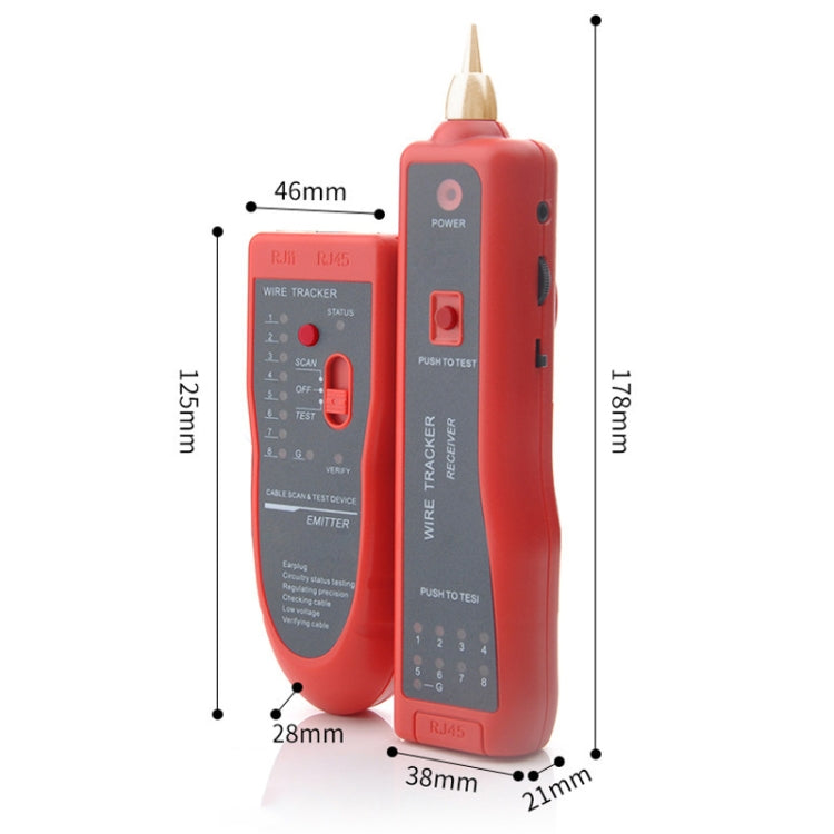 Wire Tracker Network Cable Detector RJ45 RJ11 Tester for Telephone Lines and LAN Cables - Lan Cable and Tools by buy2fix | Online Shopping UK | buy2fix