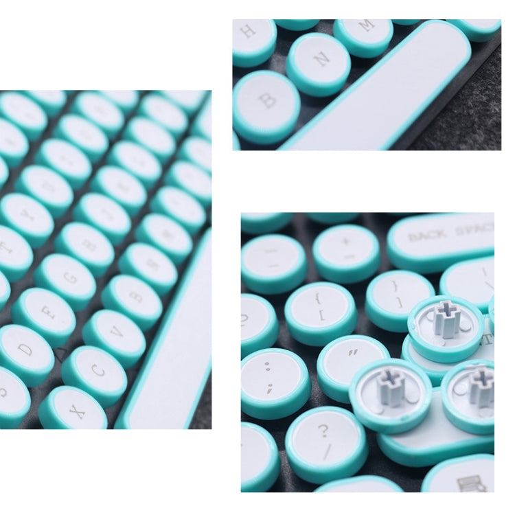 Steampunk Retro Mechanical Keyboard Keycap(Cyan) - Silicone / Sticker by buy2fix | Online Shopping UK | buy2fix