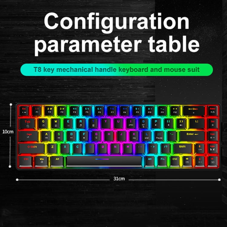 ZIYOU LANG T8 68 Keys RGB Luminous Gaming Mechanical Keyboard, Cable Length:1.6m(Black Green Shaft) - Wired Keyboard by ZIYOU LANG | Online Shopping UK | buy2fix