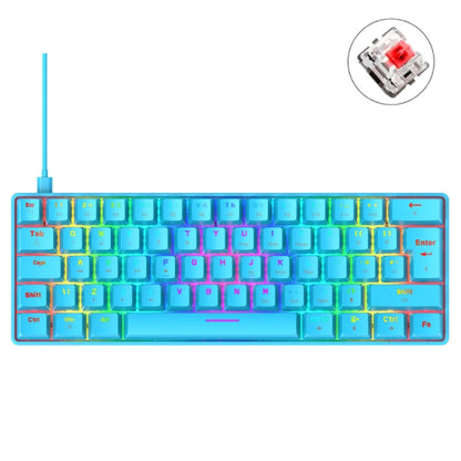 ZIYOU LANG T60 62-Key RGB Luminous Mechanical Wired Keyboard, Cable Length:1.5m(Blue Red Shaft) - Wired Keyboard by ZIYOU LANG | Online Shopping UK | buy2fix