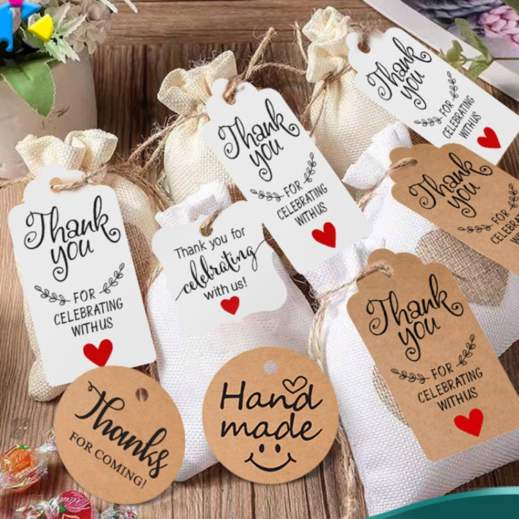 5 Bags 100PCS/Bag Kraft Paper Gift Tags Hang Tags(L-16) - Home & Garden by buy2fix | Online Shopping UK | buy2fix