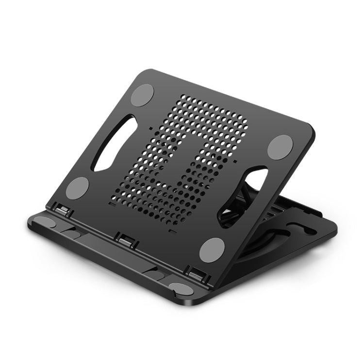 Foldable Laptop Desktop Heightening Cooling Bracket(Black) - Computer & Networking by buy2fix | Online Shopping UK | buy2fix