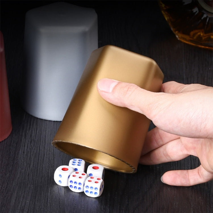 6 PCS Bar Thickening Anti-skid Dice Cup, Style: Little Waist(Silver) - Gambling by buy2fix | Online Shopping UK | buy2fix