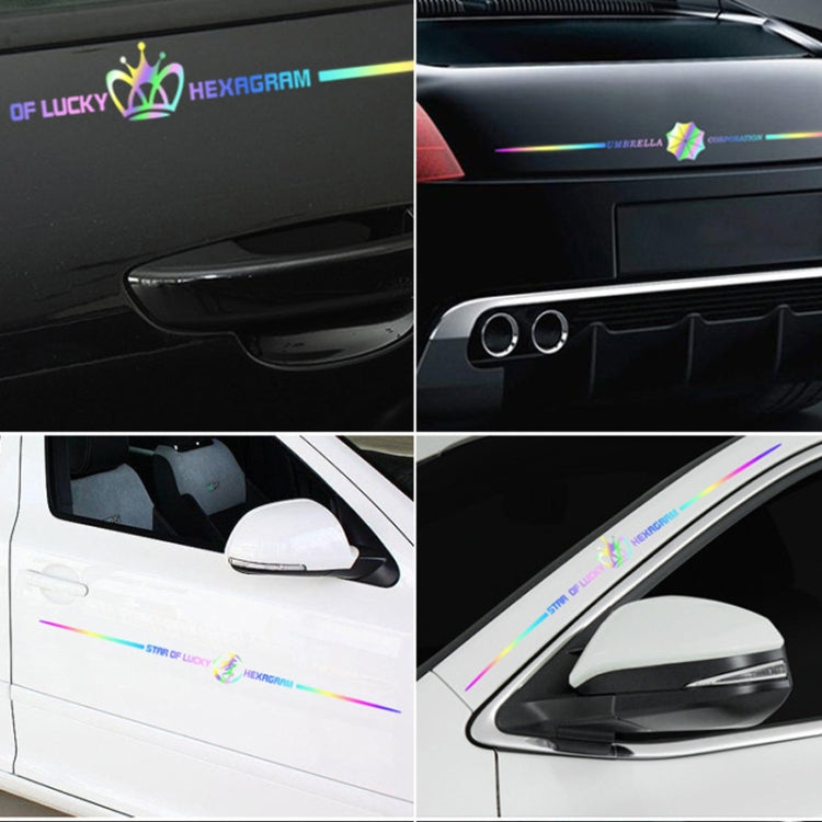 5 PCS 60cm Colorful Laser Car Stickers Body Scratches Cover Car Stickers(Crown 9137c) - In Car by buy2fix | Online Shopping UK | buy2fix