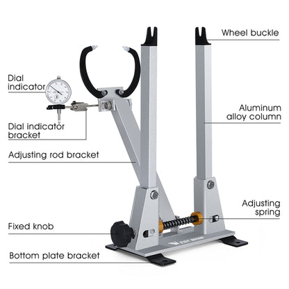 WEST BIKING Bicycle Wheel Correction and Adjustment Station(Silver) - Outdoor & Sports by WEST BIKING | Online Shopping UK | buy2fix