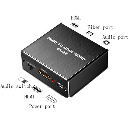 HDMI TO HDMI+AUDIO Audio Separator(Black) - Splitter by buy2fix | Online Shopping UK | buy2fix