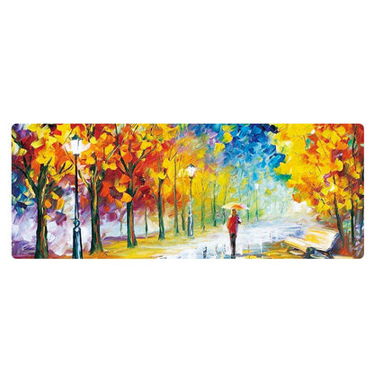 300x800x2mm Locked Am002 Large Oil Painting Desk Rubber Mouse Pad(Autumn Leaves) - Mouse Pads by buy2fix | Online Shopping UK | buy2fix