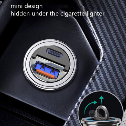 Car Fast Charge One Drag Two Cigarette Conversion Plugs, Model: PD+PD(Black) - In Car by buy2fix | Online Shopping UK | buy2fix