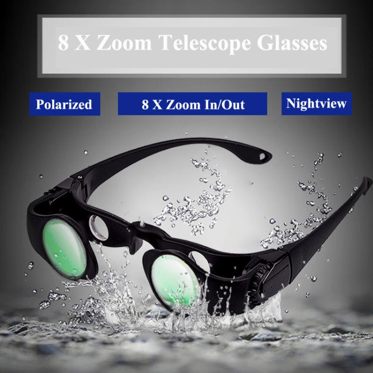 8x Fishing Binoculars Zoomable Telescope Glasses ,Style: Telescope+Three-color Clip - Binoculars by buy2fix | Online Shopping UK | buy2fix