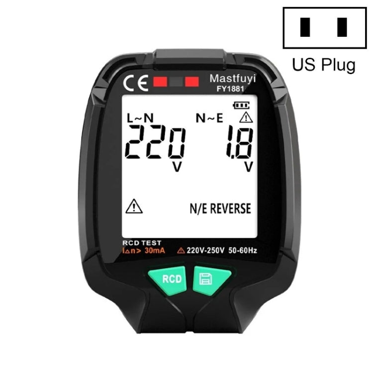 FUYI FY1881 High Precision Power Polarity Phase Socket Tester(US Plug) - Current & Voltage Tester by FUYI | Online Shopping UK | buy2fix