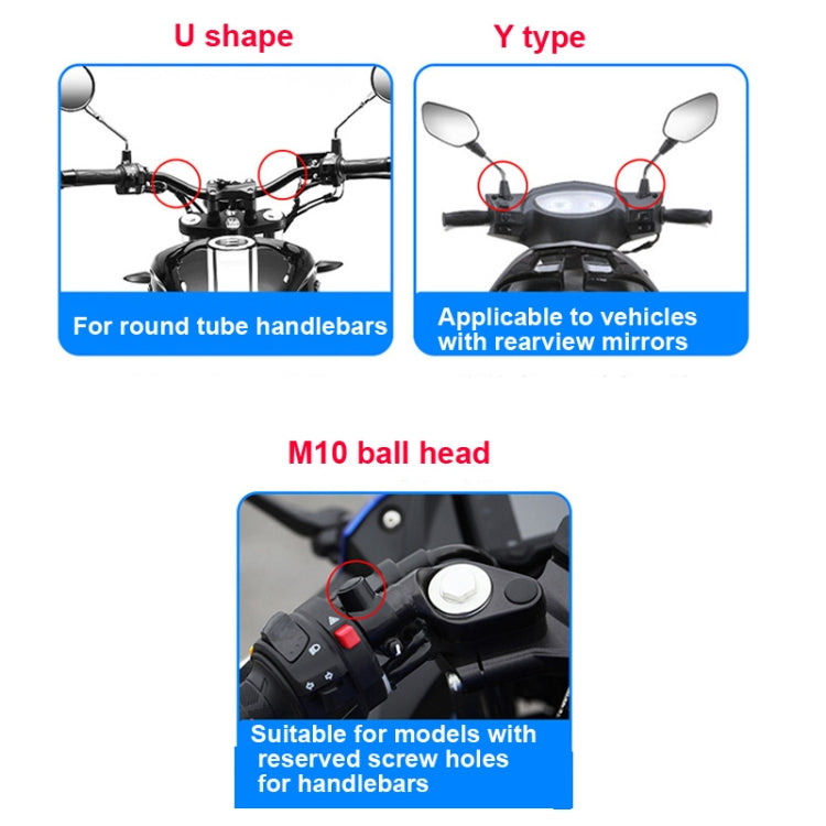 Motorcycle Bracket Crab Navigation Phone Bracket,Style： M10 Ball head - In Car by buy2fix | Online Shopping UK | buy2fix