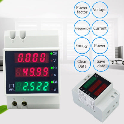 D52-2058 Wattmeter Din rail Volt Current Meter, Specification: AC80-300V Built-in CT - Consumer Electronics by buy2fix | Online Shopping UK | buy2fix