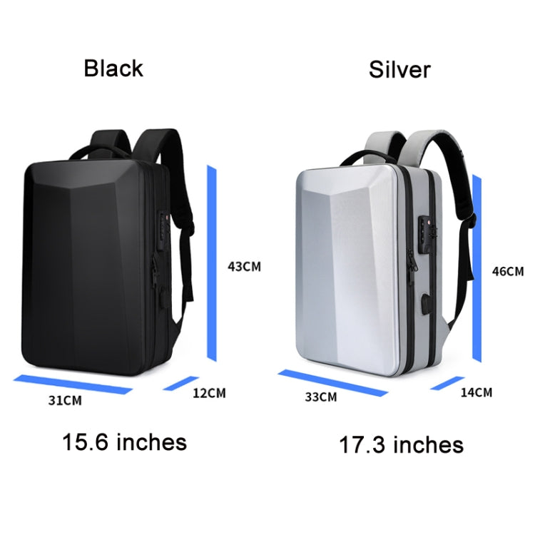 ABS Hard Shell Gaming Computer Backpack, Color: 17.3 inches (Silver) - Backpack by buy2fix | Online Shopping UK | buy2fix