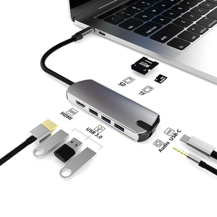 Type-C Extension Dock 8 In 1 Laptop Converter USB HUB Hub - Computer & Networking by buy2fix | Online Shopping UK | buy2fix