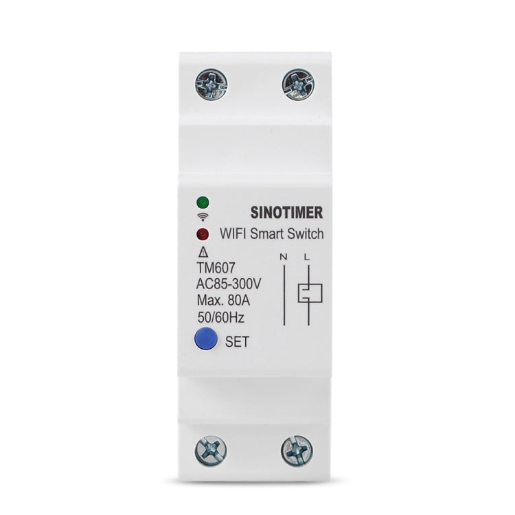 SINOTIMER TM607 Intelligent Wifi Timer Mobile App Home Rail Remote Control Time Switch 80A 85-300V - Consumer Electronics by SINOTIMER | Online Shopping UK | buy2fix