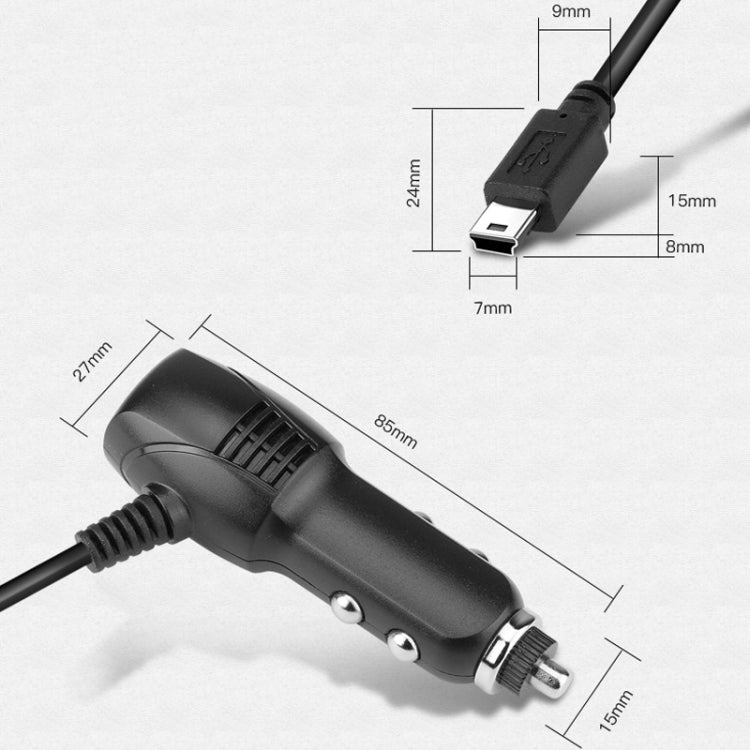 2 PCS Car Charger Fast Charging Driving Recorder Supply Line, Style: 1.5A+2.4A(Mini Straight Head) - In Car by buy2fix | Online Shopping UK | buy2fix