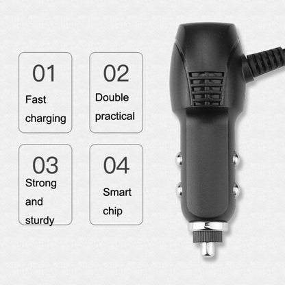 2 PCS Car Charger Fast Charging Driving Recorder Supply Line, Style: 1.5A+2.4A(Mini Straight Head) - In Car by buy2fix | Online Shopping UK | buy2fix