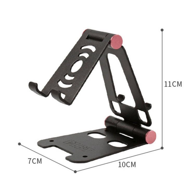 XY-02 Folding Live Aluminum Alloy Desktop Tablet Computer Mobile Phone Bracket(Pink) - Desktop Holder by buy2fix | Online Shopping UK | buy2fix