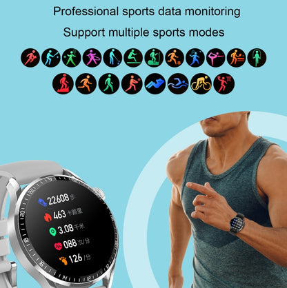 HD2 1.32 Inch Heart Rate Detection Smart Watch(Black + Leather) - Smart Wear by buy2fix | Online Shopping UK | buy2fix