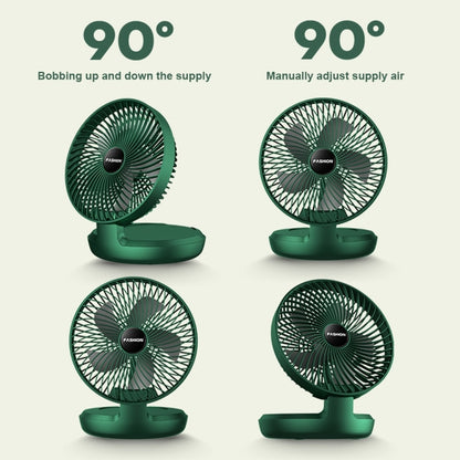 Folding Office Desktop Household Portable Small Fan, Size: 8 inch(Green USB Direct Plug) - Consumer Electronics by buy2fix | Online Shopping UK | buy2fix