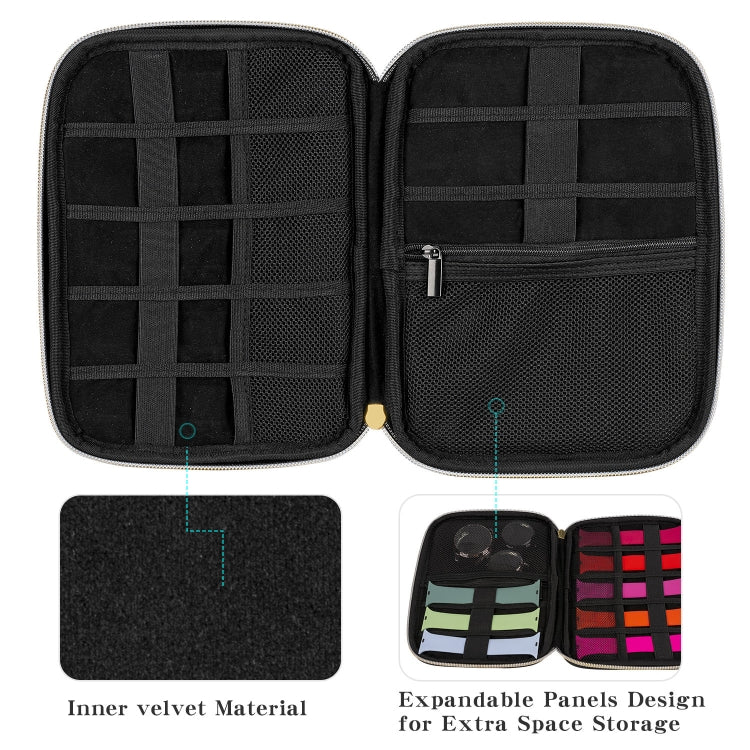 Velvet Watch Strap Watch Accessories Storage Bag, Specification: Black L - Watch Storages by buy2fix | Online Shopping UK | buy2fix