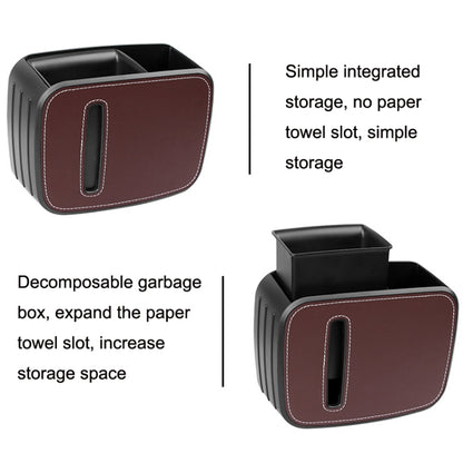 Car Drain Tissue Box Umbrella Storage Pocket Bag Storage Box Car Trash Can(Flip Fur Gray) - In Car by buy2fix | Online Shopping UK | buy2fix