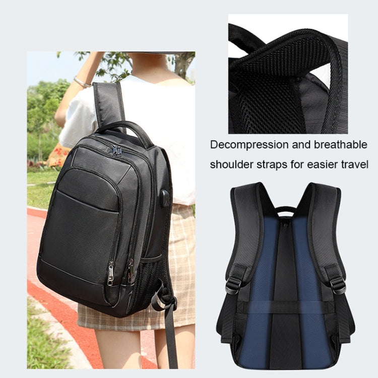 SJ06 Outdoor Large Capacity Laptop Backpack, Size: 13 inch-15.6 inch(Mysterious Black) - Backpack by buy2fix | Online Shopping UK | buy2fix