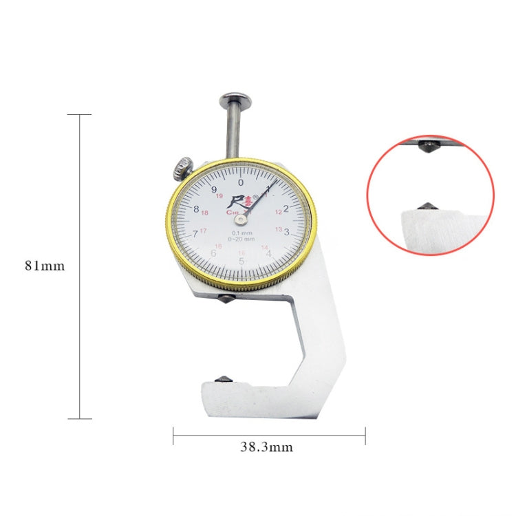 CHIXI Handheld Thickness Gauge Paper Thickness Gauge, Specification: Boutique 0-20mm Pointed Head - Consumer Electronics by buy2fix | Online Shopping UK | buy2fix