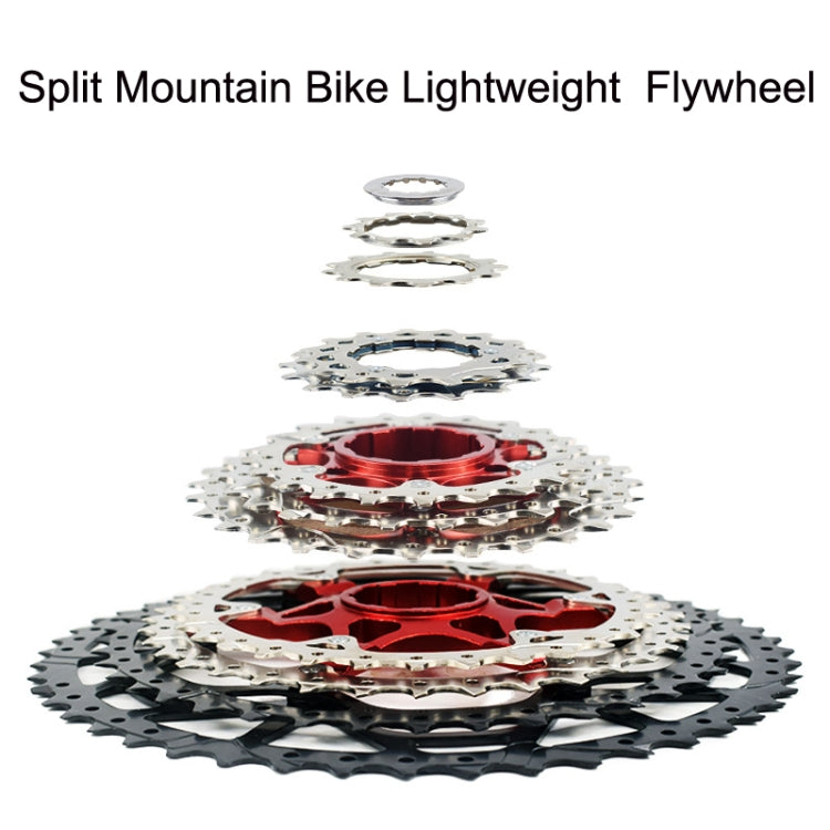 VG Sports Split Mountain Bike Lightweight Cassette Flywheel, Style: 11 Speed 40T (Silver) - Bicycle Chains & Rounds by VG Sports | Online Shopping UK | buy2fix