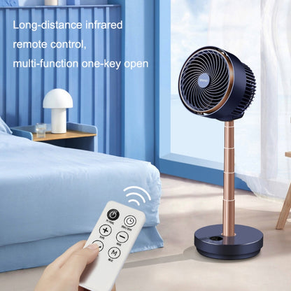 Shaking Head Air Circulation Fan Household Silent Bedroom Floor Fan, US Plug(Dark Blue) - Consumer Electronics by buy2fix | Online Shopping UK | buy2fix