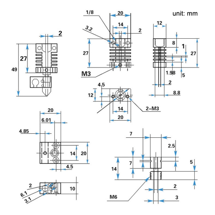 CR10 3D Printer Accessories Remote Nozzle Extruder(12V/50W) - Consumer Electronics by buy2fix | Online Shopping UK | buy2fix