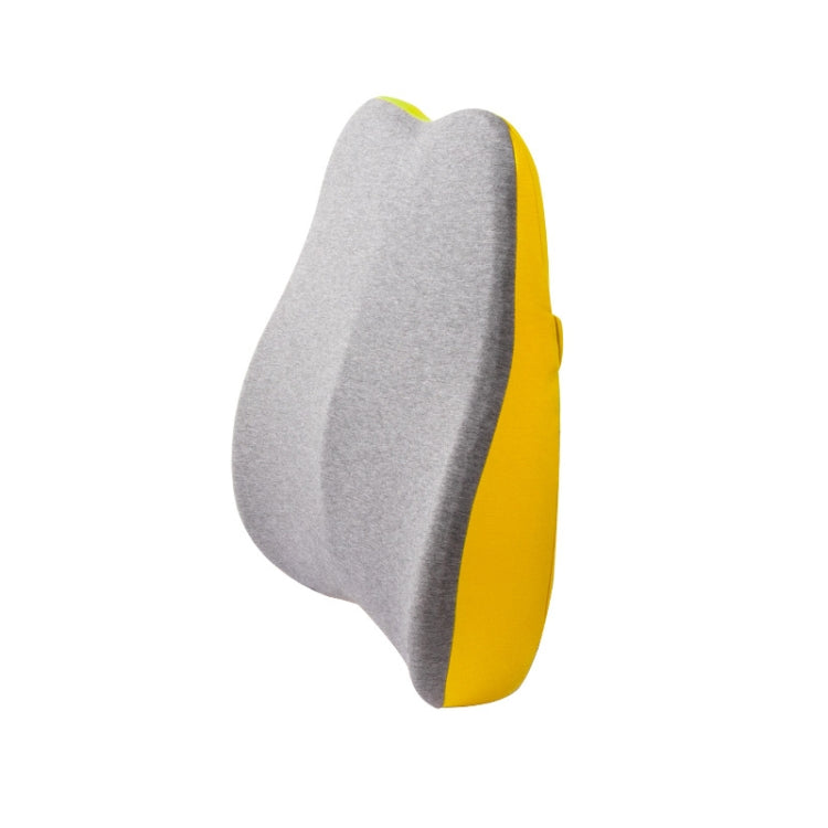 Memory Foam Lumbar Pillow Office Seat Lumbar Cushion(Lemon Yellow) - Home & Garden by buy2fix | Online Shopping UK | buy2fix