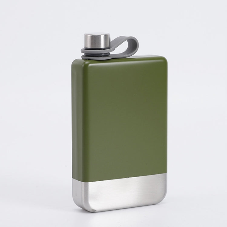9oz Portable 304 Stainless Steel Flagon Whiskey Vodka Wine Pot Hip Flask(Military Green) - Home & Garden by buy2fix | Online Shopping UK | buy2fix