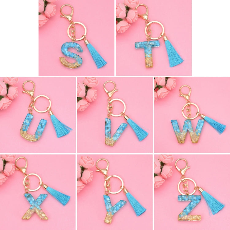 2 PCS English Alphabet Epoxy Tassel Keychain Bag Pendant(Z) - In Car by buy2fix | Online Shopping UK | buy2fix