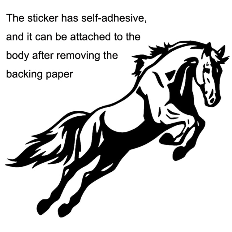 5PCS FGM-002 Carving Reflective Stickers Galloping Horse Car Body Sticker(White) - In Car by buy2fix | Online Shopping UK | buy2fix