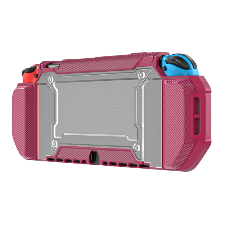 TPU+PC Two-in-one Non-slip Protective Case for Nintendo Switch OLED(Wine Red) - Cases by buy2fix | Online Shopping UK | buy2fix