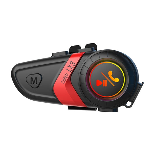 Motorcycle Helmet Call Music Navigation Bluetooth Headset, Color: Red(Hard Pipe Microphone) - Consumer Electronics by buy2fix | Online Shopping UK | buy2fix