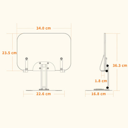 R03 Reading Bookshelf Desktop 360-degree Rotation Multi-function Liftable Tablet Bracket - Computer & Networking by buy2fix | Online Shopping UK | buy2fix