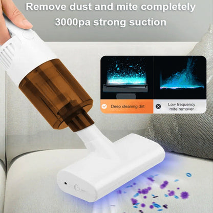 K9T 6W 3000 Pa Wireless Mite Removal Instrument Handheld Portable Vacuum Cleaner(White) - Handheld Cleaner & Mops by buy2fix | Online Shopping UK | buy2fix