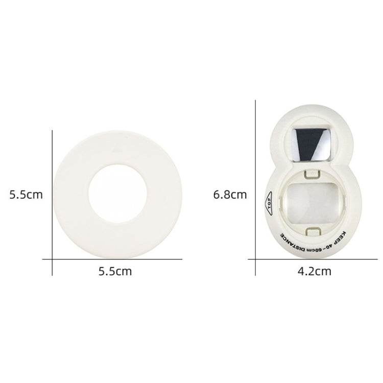 Mini Digital Camera Lens Selfie Mirror + Auxiliary Circle Set for FUJIFILM Instax Mini7+(White) - Camera Accessories by buy2fix | Online Shopping UK | buy2fix