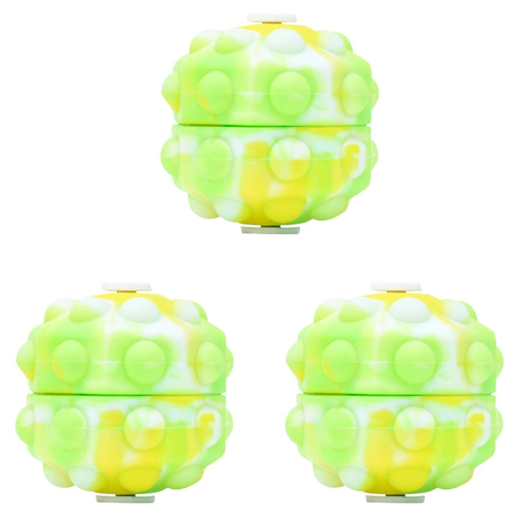3 PCS Rotating Glowing Octagonal Silicone Ball Educational Toys, Specification: Glow 21 Seconds(Yellow Green) - Squeeze Toys by buy2fix | Online Shopping UK | buy2fix