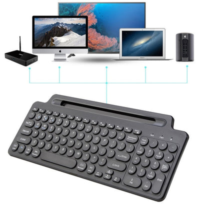 2.4G Bluetooth Wireless Keyboard With Card Slot Bracket With Touchpad - Wireless Keyboard by buy2fix | Online Shopping UK | buy2fix