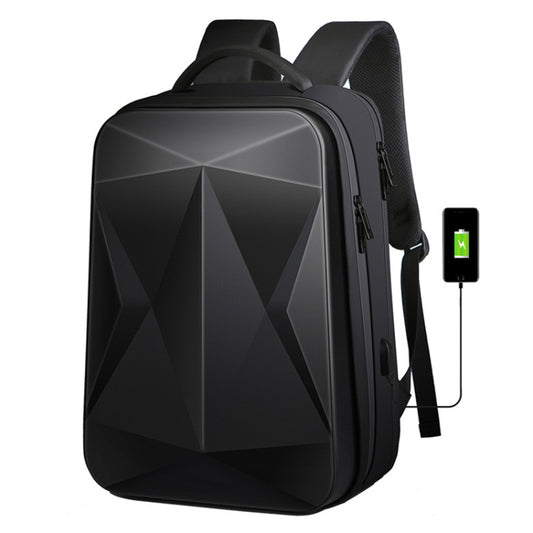 160 Large Capacity ABS Waterproof Laptop Backpack with USB Charging Port(Black) - Backpack by buy2fix | Online Shopping UK | buy2fix