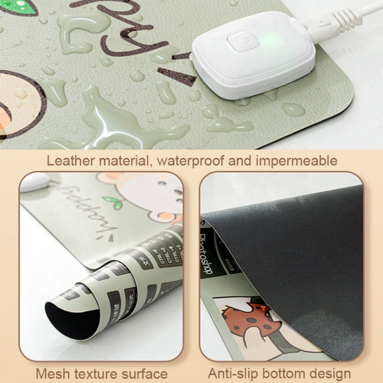 Intelligent Timing Heating Waterproof Warm Mouse Pad CN Plug, Size: 60x36cm(Happy Daily) - Mouse Pads by buy2fix | Online Shopping UK | buy2fix