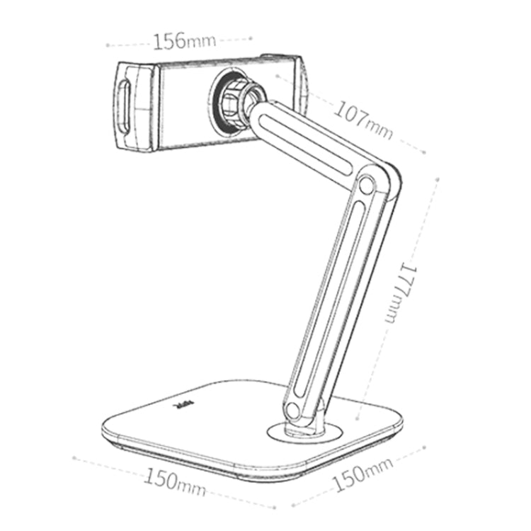 SSKY X38 Desktop Phone Tablet Stand Folding Online Classes Support, Style: Single Arm Charging Version (White) - Desktop Holder by SSKY | Online Shopping UK | buy2fix